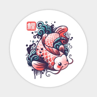 koi carp fish watercolor Magnet